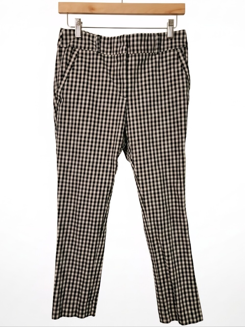 Loft Outlet Womens 6P Petite Modern Skinny Ankle Gingham Plaid Trouser 24 Inseam